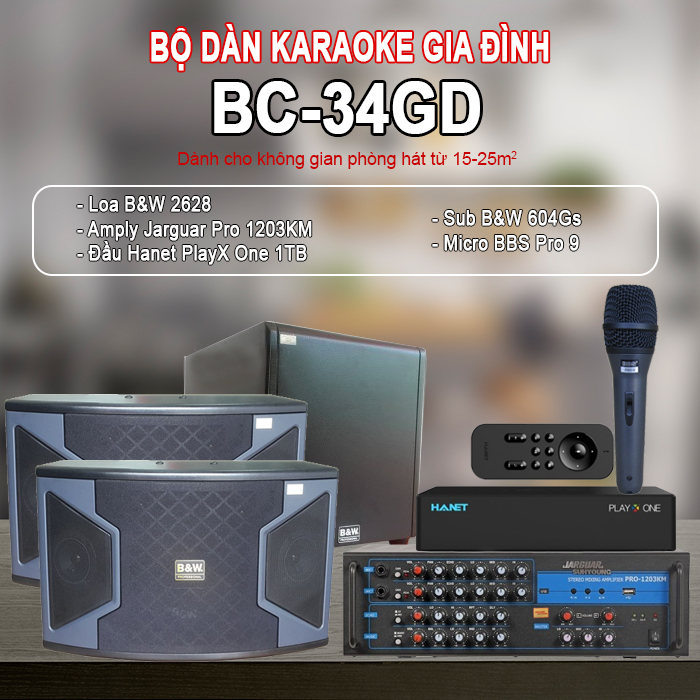 Bộ dàn karaoke giá tốt BC-34GD Bộ dàn karaoke giá tốt BC-34GD