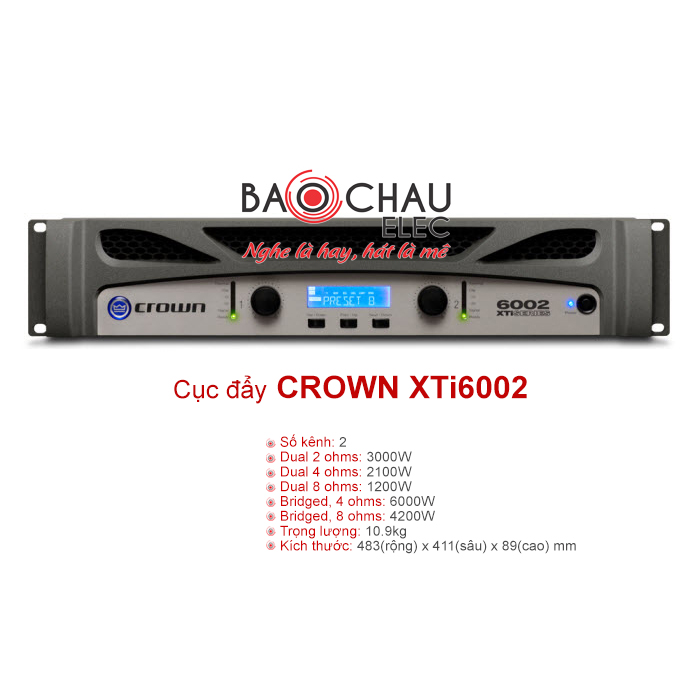 Cục đẩy công suất Crown XTi6002 Cục đẩy công suất Crown XTi6002