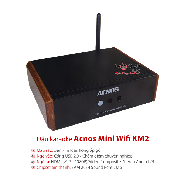 Đầu Acnos Mini Karaoke Wifi KM2 hiện đại, giá tốt tại Bảo Châu Elec Đầu Acnos Mini Karaoke Wifi KM2 hiện đại, giá tốt tại Bảo Châu Elec