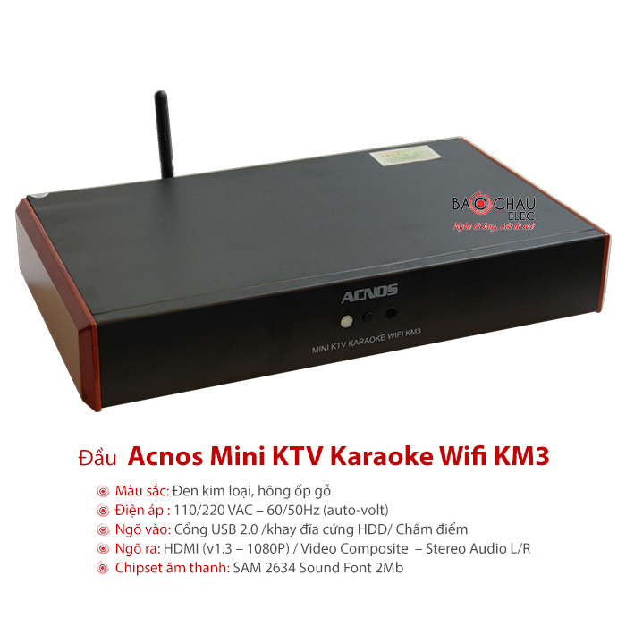 Đầu karaoke Acnos KM3 Đầu karaoke Acnos KM3