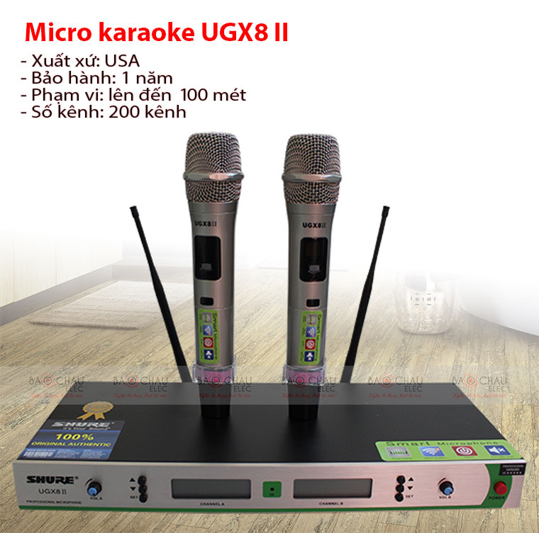 Micro Shure UGX8 II chính hãng, giá tốt, chất lượng cao đang có bán tại Bảo Châu Elec Micro Shure UGX8 II chính hãng, giá tốt, chất lượng cao đang có bán tại Bảo Châu Elec