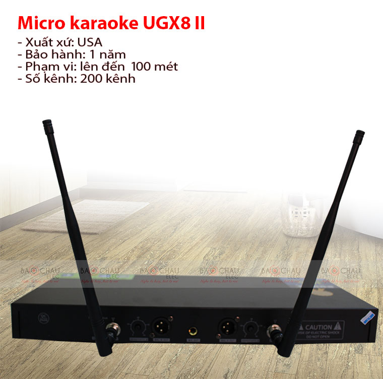 Mặt sau Micro Shure UGX8 II chính hãng, giá tốt, chất lượng cao Mặt sau Micro Shure UGX8 II chính hãng, giá tốt, chất lượng cao