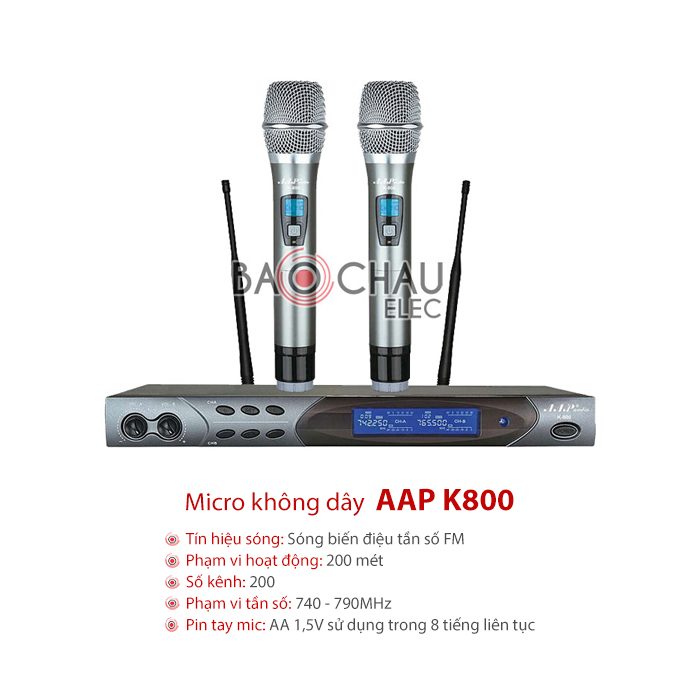 Micro không dây AAP K800 Micro không dây AAP K800