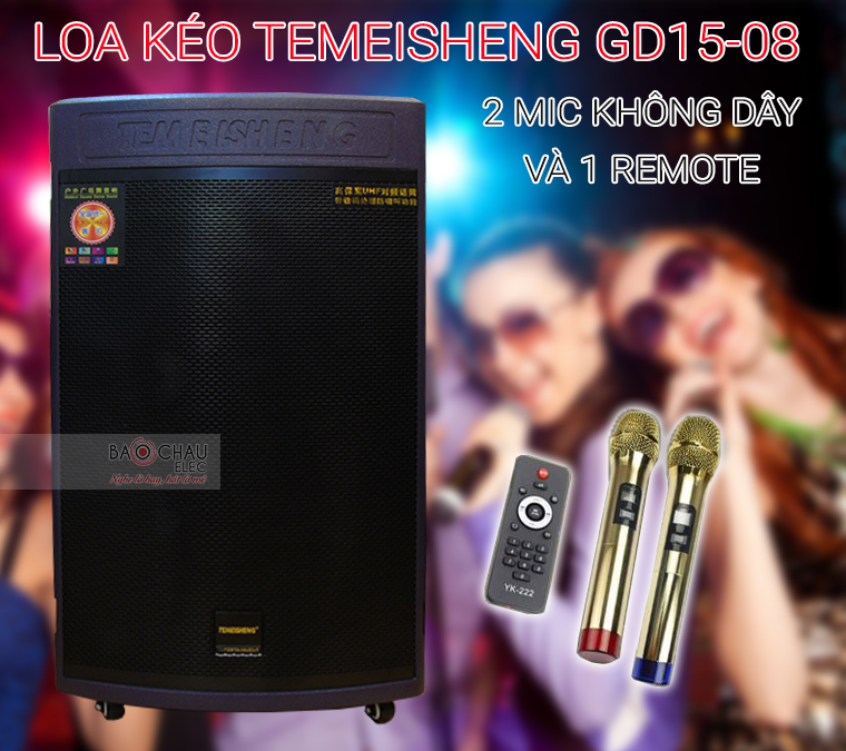 Loa kéo Temeisheng GD15-08 và phụ kiện Loa kéo Temeisheng GD15-08 và phụ kiện