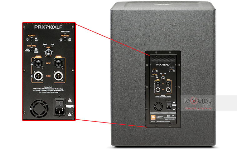 Loa sub JBL PRX718XLF mặt sau Loa sub JBL PRX718XLF mặt sau
