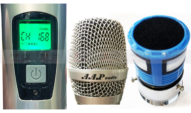 Micro AAP M6 - chi tiết tay mic không dây Micro AAP M6 - chi tiết tay mic không dây