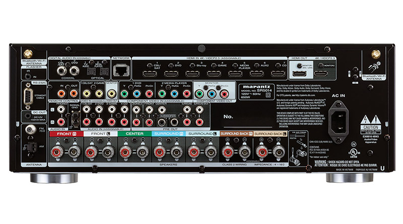 Amply AV Receiver Marantz SR5014 hệ thống cổng kết nối linh hoạt