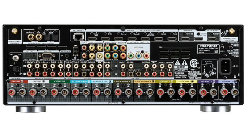 Amply AV Receiver Marantz SR6014 hệ thống kết nối hiện đại
