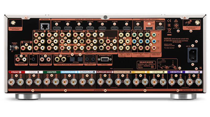 Amply AV Receiver Marantz SR8012 cổng kết nối đa dạng
