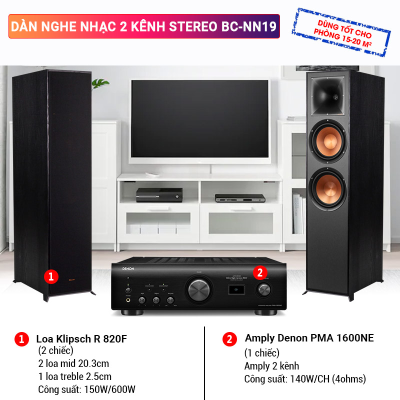 Dàn nghe nhạc 2 kênh Stereo BC-NN19
