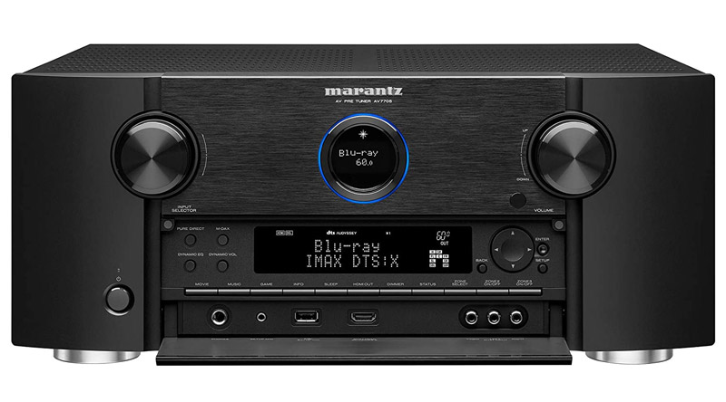 Pre-amply Marantz AV7705 thiết kế hiện đại, khỏe khoắn