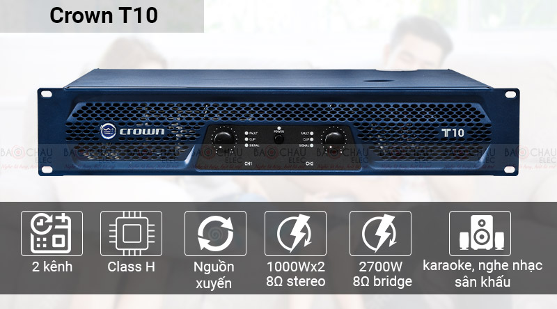 cục đẩy công suất crown t10