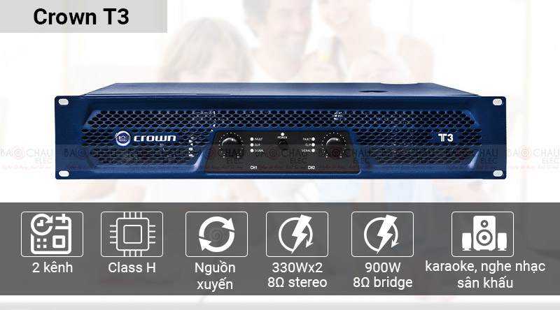 cục đẩy công suất crown t3