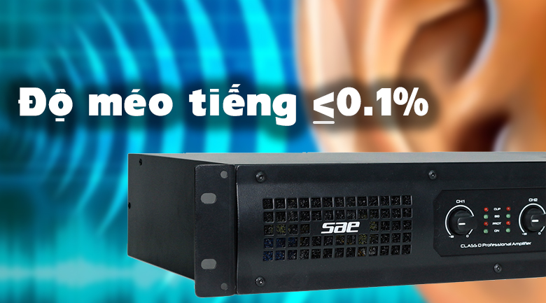 Cục đẩy công suất SAE CT12000X độ méo tiếng thấp