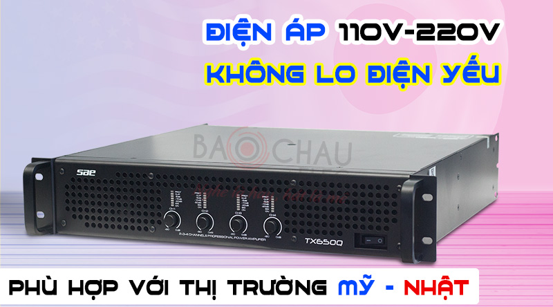 Cục đẩy công suất SAE TX650Q âm thanh vượt trội