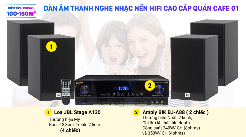 Dàn nghe nhạc nền hifi cao cấp quán cafe 01