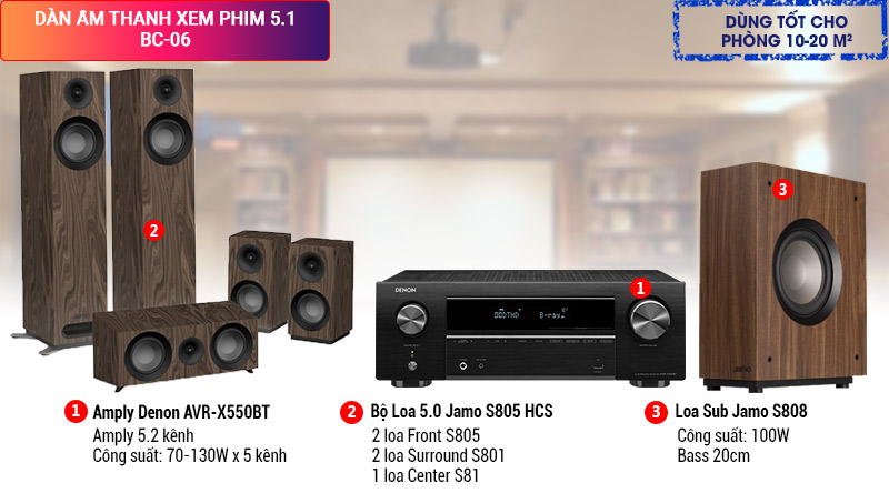 Dàn âm thanh xem phim 5.1 BC-06