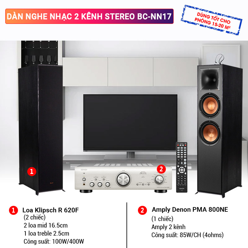 Dàn nghe nhạc 2 kênh Stereo BC-NN17