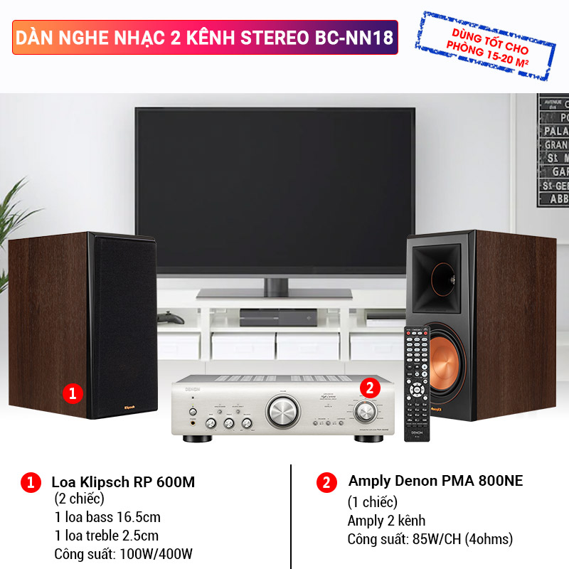 Dàn nghe nhạc 2 kênh Stereo BC-NN18