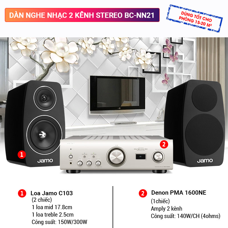 Dàn nghe nhạc 2 kênh Stereo BC-NN21