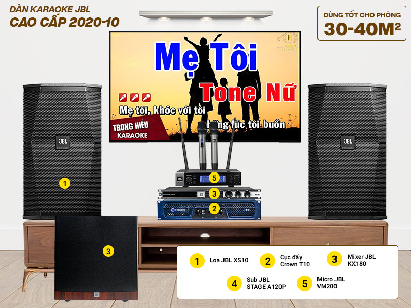 Dàn karaoke JBL cao cấp 2020-10 chính hãng