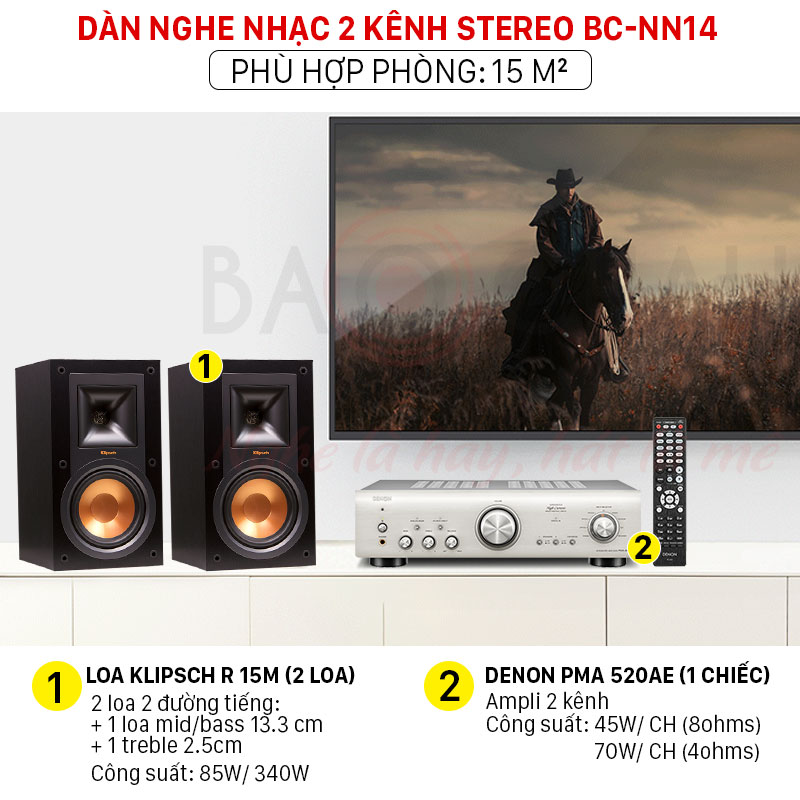 Dàn nghe nhạc 2 kênh Stereo BC-NN14