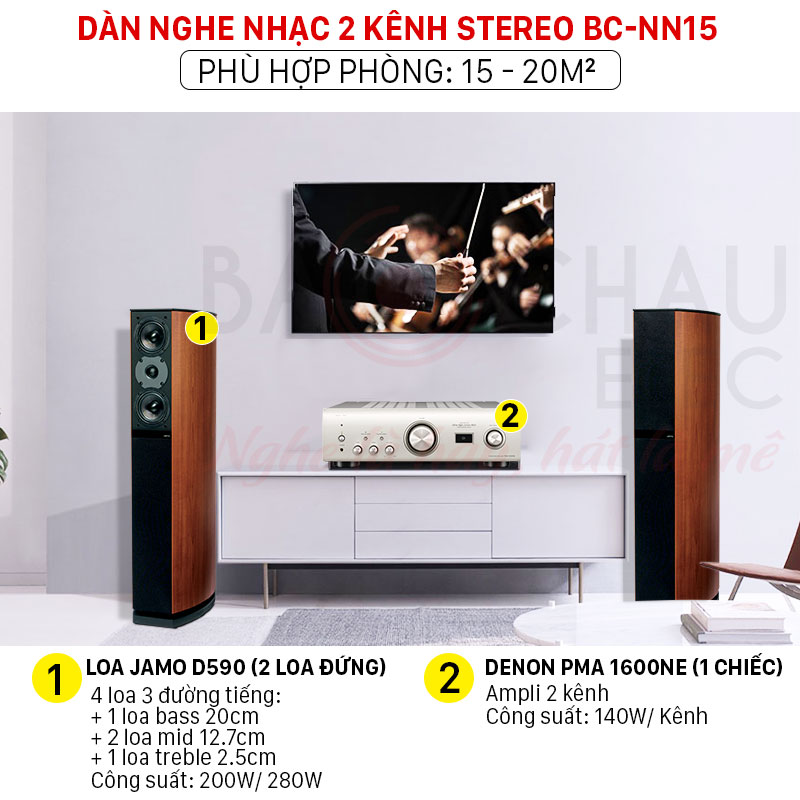 Dàn nghe nhạc 2 kênh Stereo BC-NN15