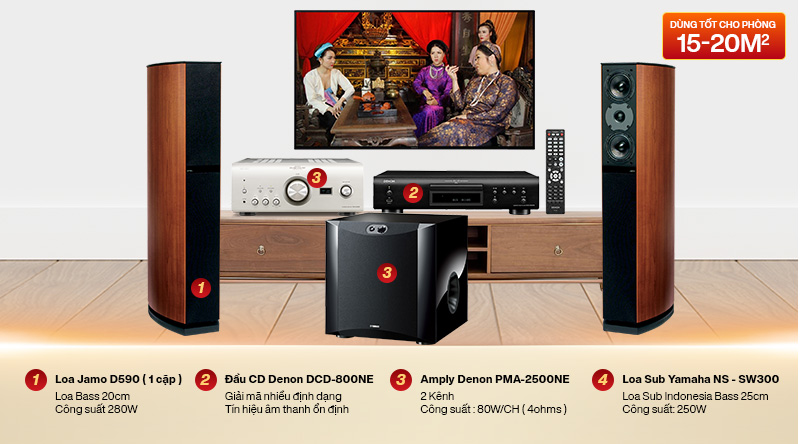 Dàn nghe nhạc cao cấp 2 kênh Stereo NN39