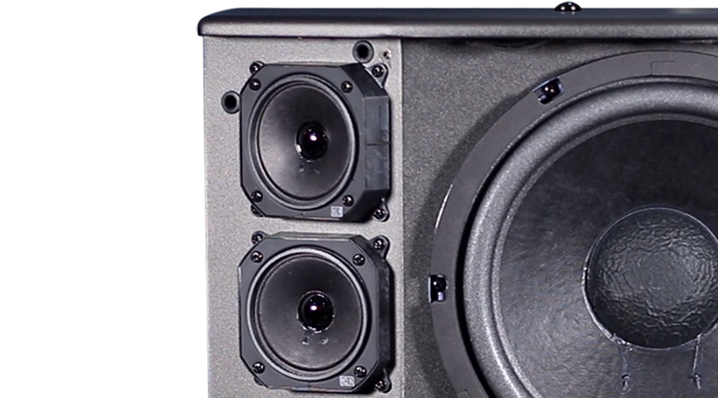 2 cặp mid và treble tạo nên hiệu ứng âm thanh vòm sống động