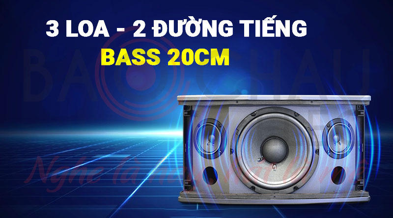 loa karaoke JBL CV1852T 3 loa, 2 đường tiếng