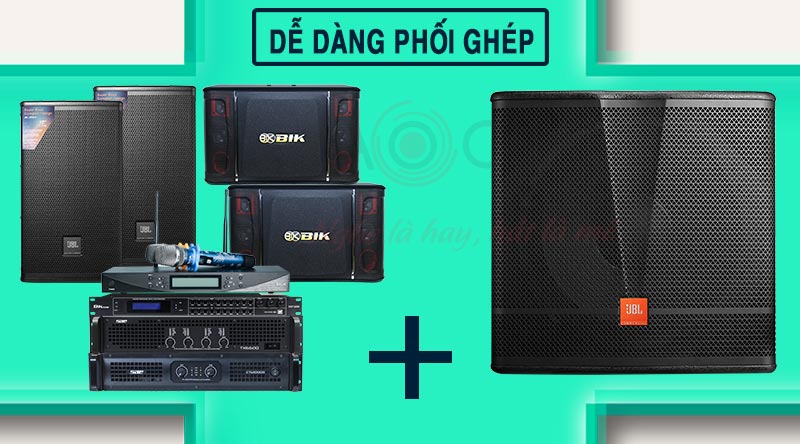 loa sub JBL CV18S thích hợp phối ghép nhiều không gian