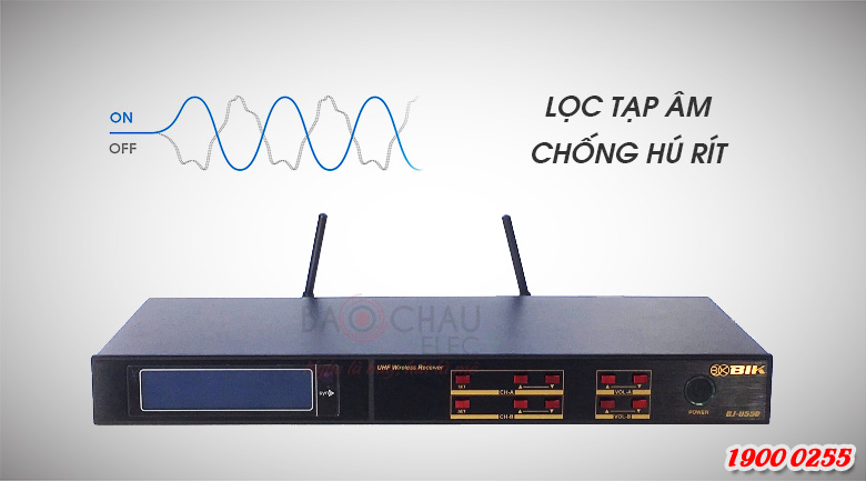 Micro không dây BIK BJ-U550 chống hú rít, tạp âm 
