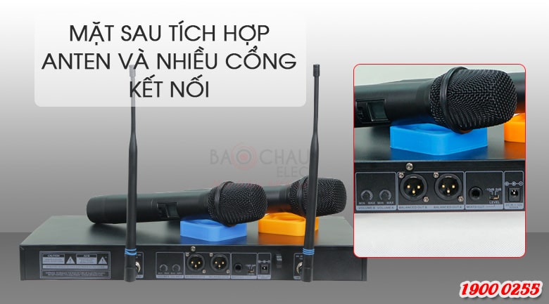 Micro không dây Relacart X10MH tích hợp nhiều cổng kết nối