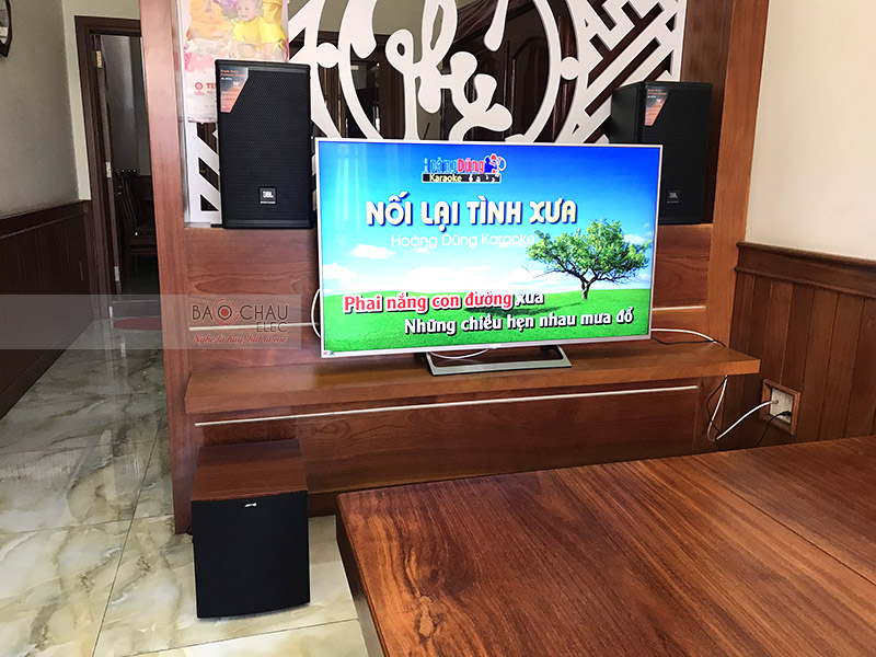 Tổng thể dàn karaoke của gia đình anh Kiểm sau khi được Bảo Châu Elec lắp đặt hoàn thiện