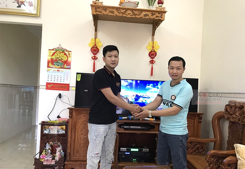 Anh Quang rất hài lòng về chất lượng bộ dàn cũng như sự nhiệt tình, chuyên nghiệp của đội ngũ kỹ thuật viên Bảo Châu Elec