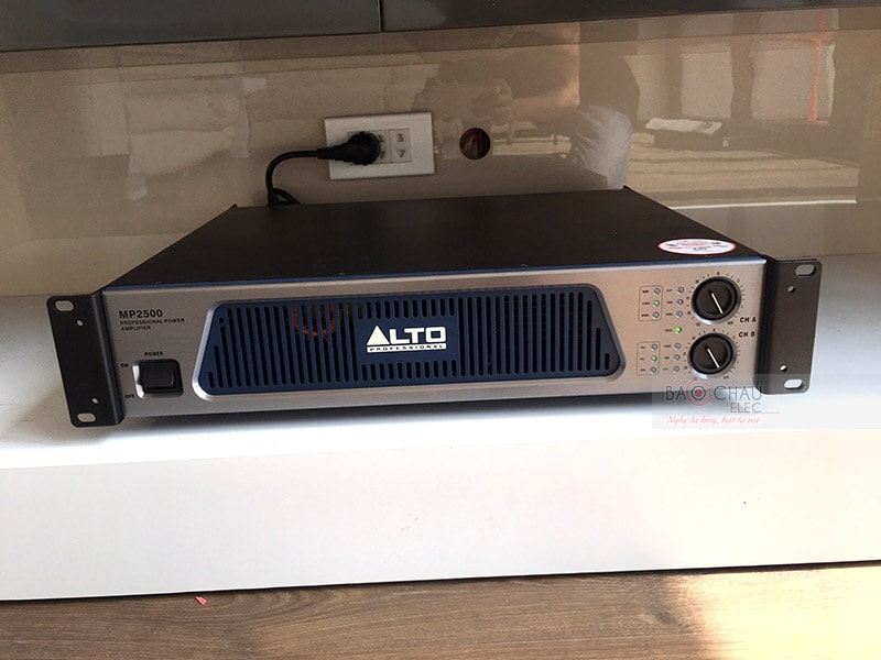 Cục đẩy Alto MP 2500 thiết kế gồm 2 kênh riêng biệt, trang bị mạch Class H, khuếch đại âm thanh mạnh mẽ, hoạt động ổn định