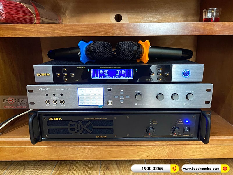 Dàn karaoke của gia đình anh Minh