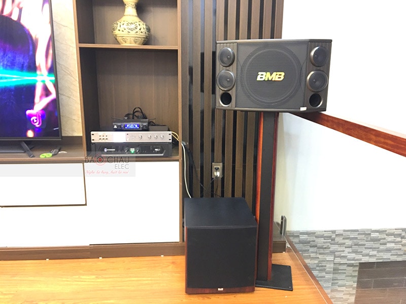 Hệ thống 3 đường tiếng được cấu tạo từ 5 củ loa, trong đó có 1 loa bass 30cm, 2 loa mid 8cm và 2 loa treble 8cm, hoạt động ở mức công suất 500/ 1200W cho âm thanh sống động, mạnh mẽ, đầy đủ các dải