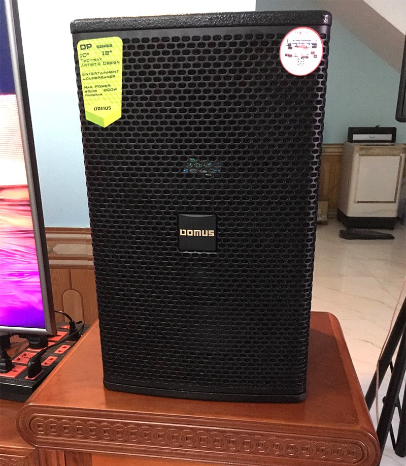 Hệ thống 2 đường tiếng, sử dụng củ bass 25cm kết hợp cùng củ treble 3.3cm, hoạt động ở mức công suất 250/ 1200W cho âm trầm sâu chắc cùng âm cao thanh thoát