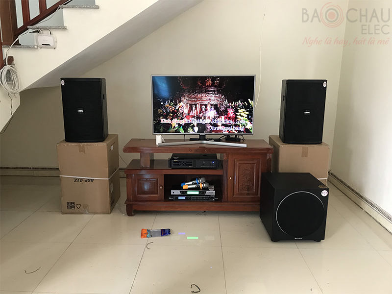 Anh Thắng rất hài lòng về chất lượng bộ dàn và sự chuyên nghiệp của đội ngũ kỹ thuật viên Bảo Châu Elec