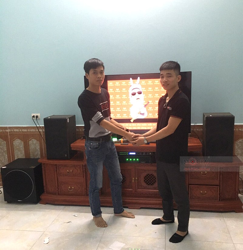 Anh Trường rất hài lòng về chất lượng bộ dàn cũng như sự nhiệt tình, chuyên nghiệp của đội ngũ kỹ thuật viên Bảo Châu Elec