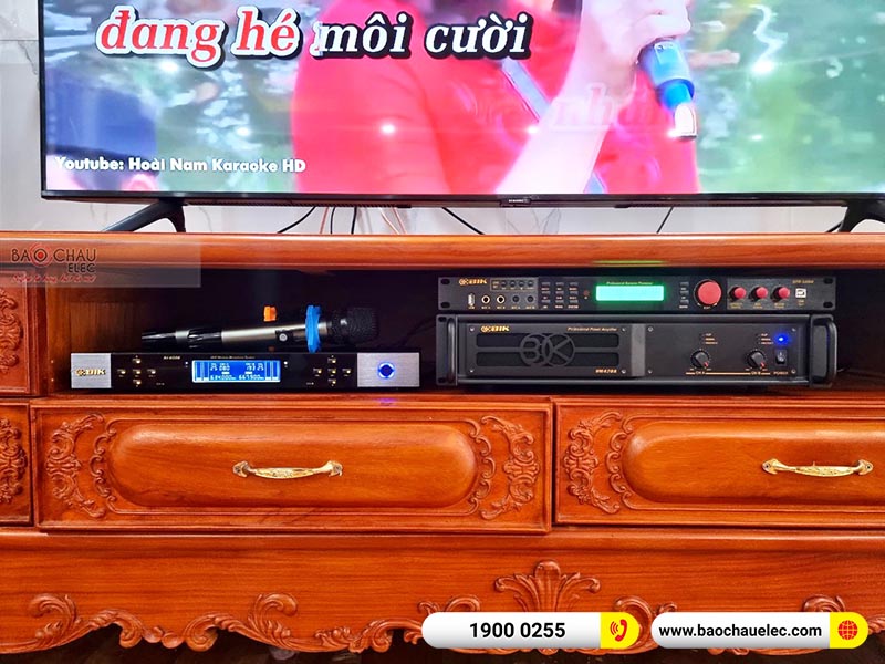 Dàn karaoke của gia đình anh Trung