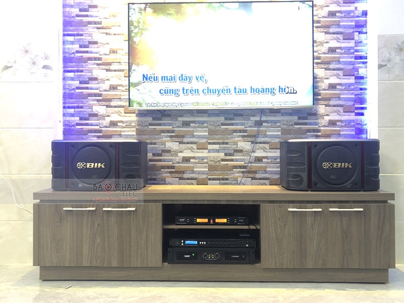 Tổng thể dàn karaoke của gia đình anh Danh sau khi được Bảo Châu Elec lắp đặt hoàn thiện