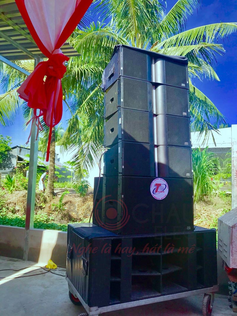 Hình ảnh lắp đặt và chuyển giao bộ dàn line array sự kiện tại An Giang