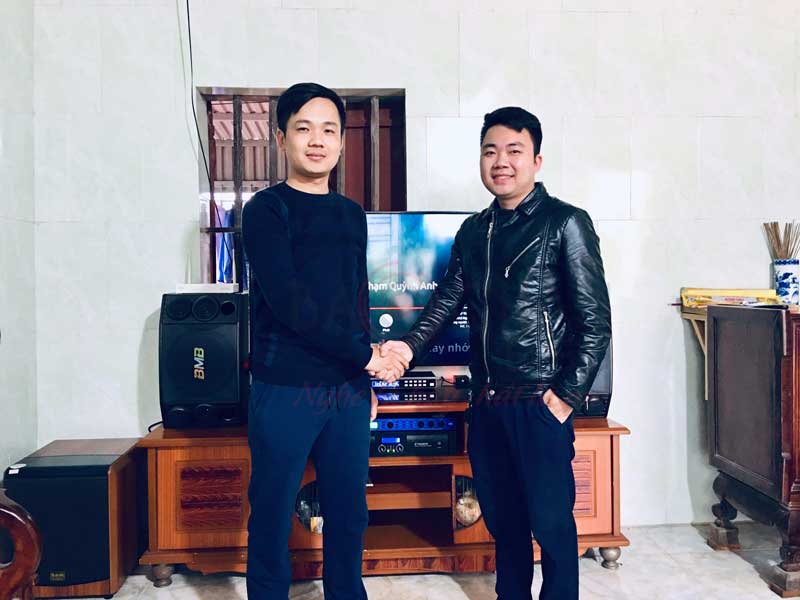Hình ảnh lắp đặt, chuyển giao bộ dàn âm thanh gia đình hơn 28 triệu cho gia đình Anh Hải ở Hải Phòng