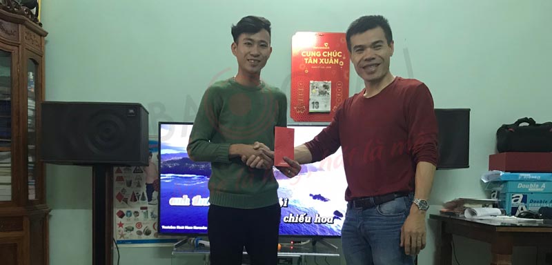 Lắp đặt dàn karaoke 35 triệu cho gia đình chị Hường - Mai Lâm (Đông Anh -HN)