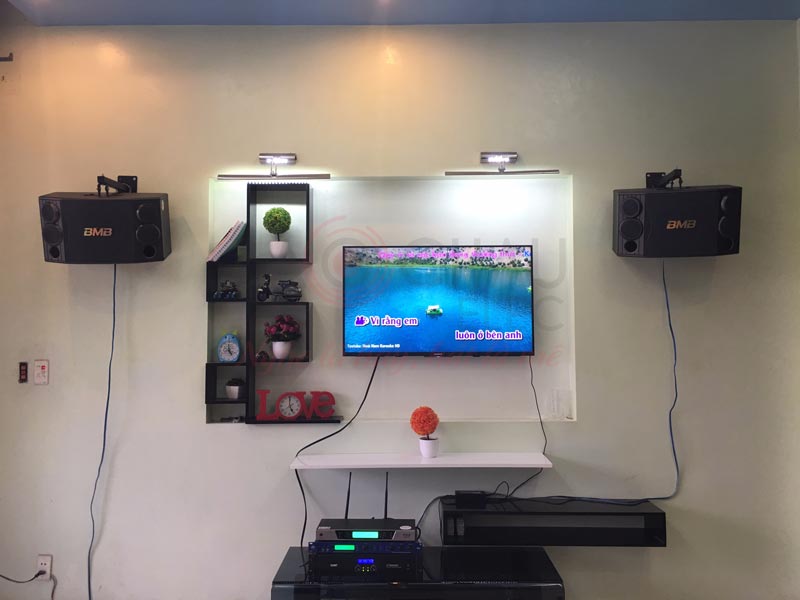 Hình ảnh lắp đặt, chuyển giao bộ dàn âm thanh gia đình hơn 26 triệu cho gia đình chị Thêu ở Hải Phòng