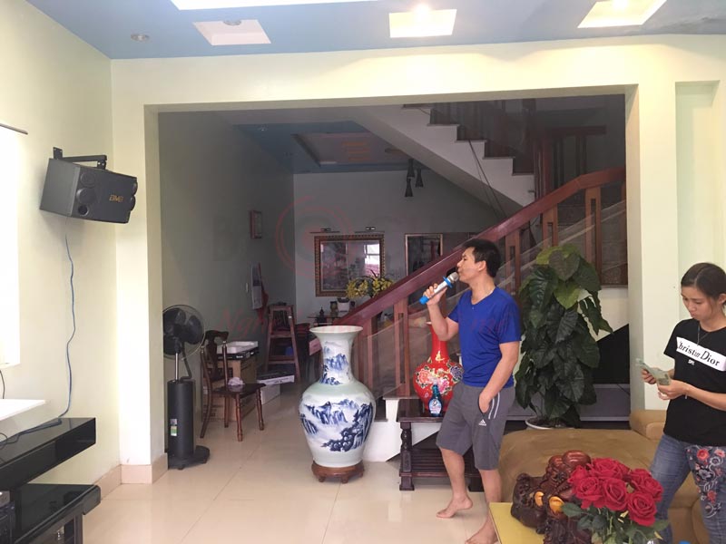 Hình ảnh lắp đặt, chuyển giao bộ dàn âm thanh gia đình hơn 26 triệu cho gia đình chị Thêu ở Hải Phòng