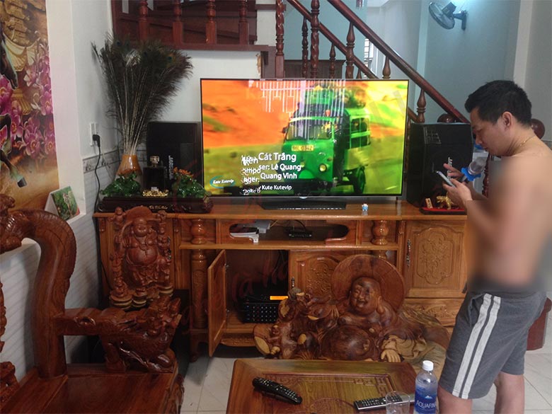 Lắp đặt dàn karaoke gia đình hơn 20 triệu cho anh Sơn - Biên Hòa