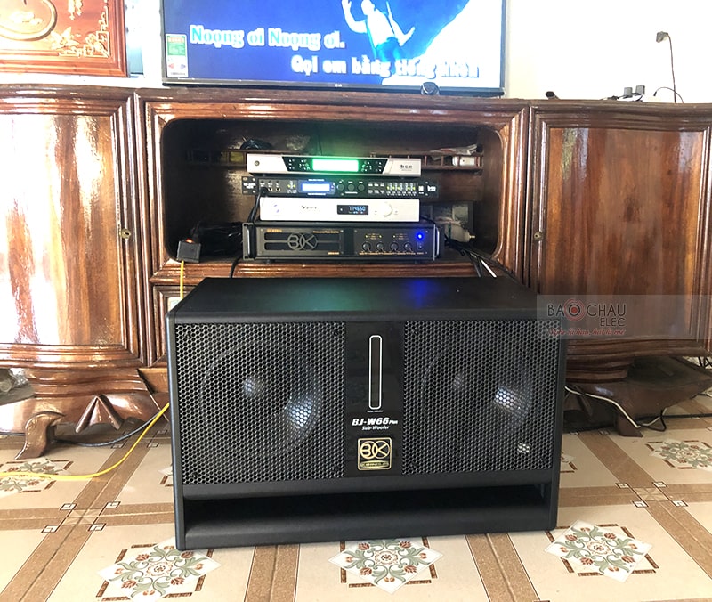 Sub hơi BIK BJ-W66PLUS được trang bị 2 củ bass 25cm đánh song song với mức công suất liên tục 400W và cực đại 800W giúp tái hiện âm trầm sâu chắc, uy lực nhưng cũng không kém đi sự mềm mại, uyển chuyển
